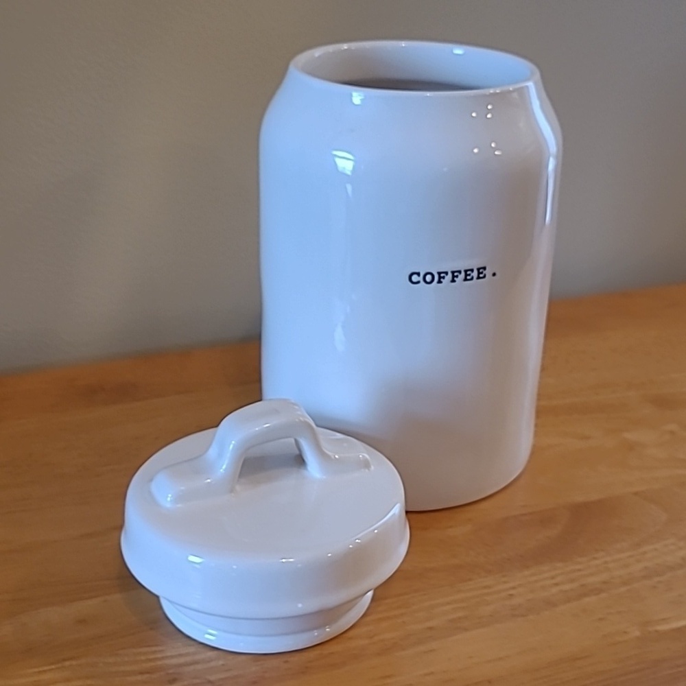 RAE DUNN ARTISAN COLLECTION BY MAGENTA White 'Coffee' Ceramic Canister - Picture 5 of 14